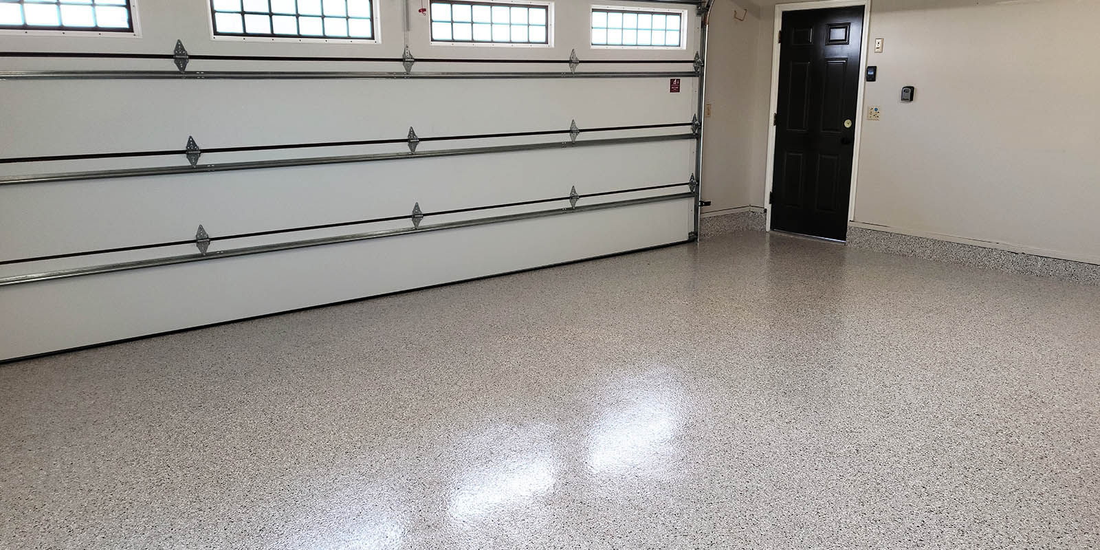 White Epoxy Garage Flooring Service